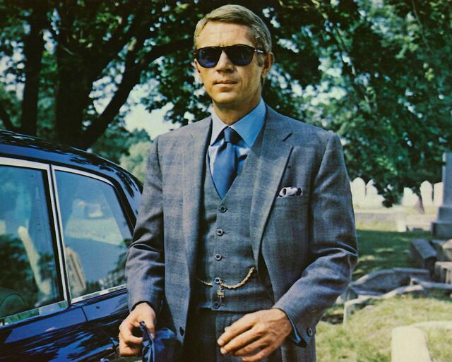 Steve McQueen no filme O Grande Mestre do Crime.