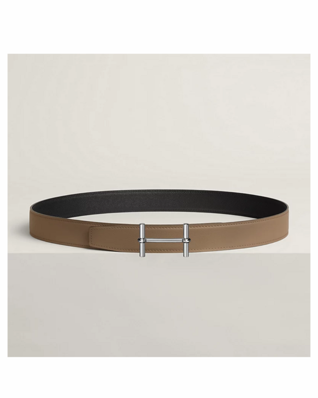 Hermès, H d'Ancre belt buckle & Reversible leather strap 32 mm, €760.